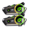 Picture of Motorcycle Bluetooth Headset, C50 2-Riders 1200M universal Intercom Communication Systems, HiFi Stereo Sound/IPX6 Waterproof/Call Music Control, Motorcycle Helmet Speaker Intercom Headset（2 pack）