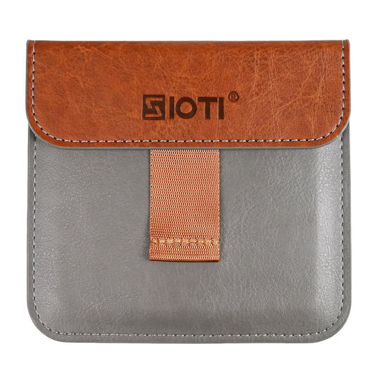 Picture of SIOTI Camera 100 * 100mm Square Filter Case, Leather Filter Pouch, Compatible with 100mm*100mm Square ND/GND/Colorful Filter