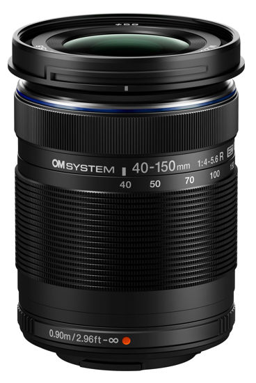 Picture of OM SYSTEM Olympus M.Zuiko Digital 40-150mm F4.0-5.6 R Black for Micro Four Thirds System Camera, 3.75x Zoom Lens, Portable Design