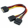 Picture of ANRANK High Speed SATA Power 15-pin Male to Dual 15-pin Female Y-Splitter Cable Adapter for HDD Hard Drive