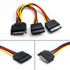 Picture of ANRANK High Speed SATA Power 15-pin Male to Dual 15-pin Female Y-Splitter Cable Adapter for HDD Hard Drive