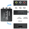 Picture of Setuact HDMI to AV Converter, HDMI to RCA Converter, Supports PAL/NTSC for Apple TV, Roku, Fire Stick, Blu-ray, DVD Player, Older TV, Projector, (Single)