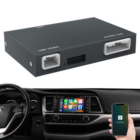 Picture of Wireless Carplay/Android Auto Adapter for Toyota with Entune2.0 & Touch2 2014-2019 New Version Retrofit Kit Decoder Fits for Tundra/Highlander/RAV4/Tacoma/Camry/Corolla/Avalon/Prius/CH-R/Sienna/Camry