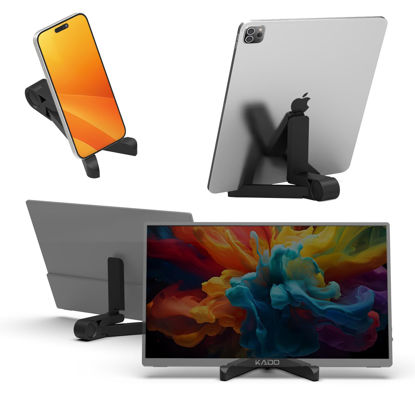 Picture of Kado Tablet Stand for Portable Monitor, Adjustable Tablet Holder Foldable, iPad Accessories for Office Compatible with Kindle, Switch, Surface Pro, iPad Pro/Air/Mini, iPhone Pro/Max/Plus