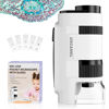 Picture of Pocket Microscope for Kids and Adults - 135x Mini Microscope, Portable Handheld MiniMicroscope with 5 Microscope Slides, Perfect for Microbiological Observation, Preschool Learning Gifts