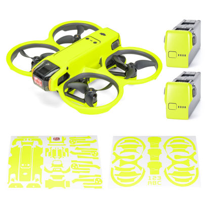 Picture of WRAPGRADE Skin Stickers Compatible with DJI Avata 2 (Neon Yellow)