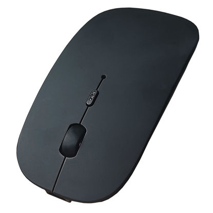 Picture of SUNGI Bluetooth Mouse for Laptop/iPad/Android PC,Rechargable Quiet Slim Wireless Mice Compatible with Windows/Linux/Tablet,Black(Not for Mac, MacBook)