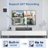 Picture of H.265+ Wired Security Camera DVR Kit System with AI Human Vehicle Detection, 4X 1920P 5MP IP67 Metallic Indoor/Outdoor Cameras IR Night Vision, 4K NVR 500GB HDD Included for 24/7 Recording