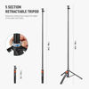 Picture of NEEWER Phone Tripod for Cell Phone & Camera with Remote, 62.9" All Metal Selfie Stick Travel Vlog Tripod Stand for iPhone with Phone Holder, Portable Camera Tripod for Canon Sony DLSR GoPro, TS05