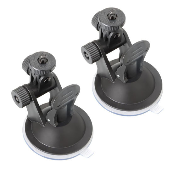Picture of ThtRht 2 Pack Dash Cam Suction Cup Mount with 1/4 Screw Thread Windshield Camera Holder Stand for Car Dashcam GPS Driving DVR Action Camcorder Phone Bracket Video Recorder