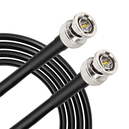 Picture of XRDS -RF SDI Cable 100FT, HD-SDI Cable 75 Ohm BNC Male to BNC Male Video Coaxial Cable for Video Surveillance Camera CCTV System