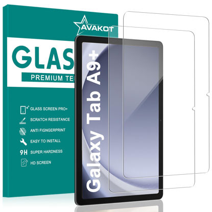 Picture of avakot 2 Pack Screen Protector for Samsung Galaxy Tab A9 Plus 2023 | Galaxy Tab A9 Plus Tempered Film Ultra Thin Screen Protector | Anti-Fingerprint Touch Sensitive Screen Protector for Tab A9 Plus