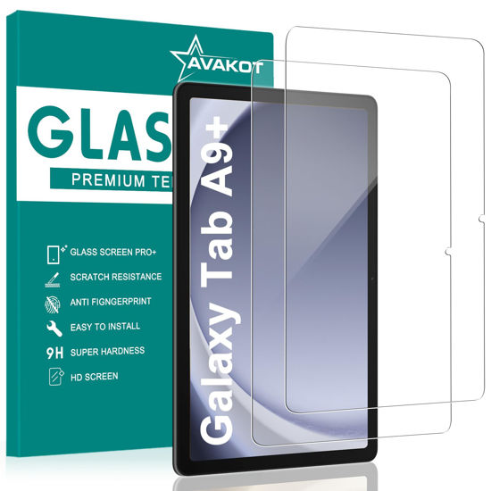 Picture of avakot 2 Pack Screen Protector for Samsung Galaxy Tab A9 Plus 2023 | Galaxy Tab A9 Plus Tempered Film Ultra Thin Screen Protector | Anti-Fingerprint Touch Sensitive Screen Protector for Tab A9 Plus