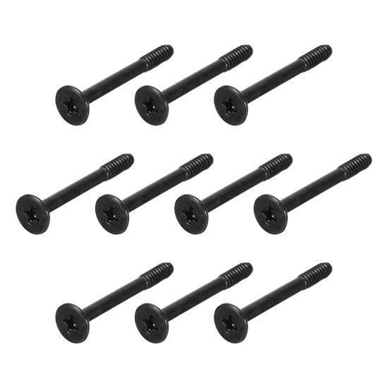 Picture of MECCANIXITY 60PCS Computer Case Fan Screws 1.18"L PC Reducing Vibration Screws Housing Radiator Screws for Fans Cooling Components, Flat Nail Head, Black