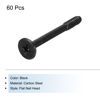 Picture of MECCANIXITY 60PCS Computer Case Fan Screws 1.18"L PC Reducing Vibration Screws Housing Radiator Screws for Fans Cooling Components, Flat Nail Head, Black