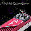 Picture of GUNMJO M.2 2280 SSD Heatsink, 20mm Built-in Cooling Fan, Aluminum Plate-Fin Design, with Thermal pad for AI and Gaming PC, Red