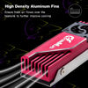 Picture of GUNMJO M.2 2280 SSD Heatsink, 20mm Built-in Cooling Fan, Aluminum Plate-Fin Design, with Thermal pad for AI and Gaming PC, Red