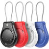 Picture of 4 Pack IPX8 Waterproof AirTag Keychain Holder，Air tag Lock Case with Wire Cable Compatible with Apple AirTags,Ultra Durable Anti-Lost Lock Keychain Holder for Luggage,Dog,Key,（Black/Red/Blue/White）