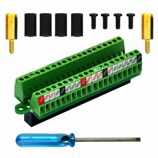 Picture of Ultra-Small RPi GPIO Terminal Block Breakout Board Module, for Raspberry Pi