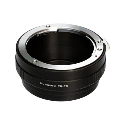 Picture of Fotasy PK lens to Fuji X Adapter, Adapter for Pentax K Mount, Compatible with Fujifilm X-Pro1 X-Pro2 X-Pro3 X-E2 X-E3 X-A10 X-T1 X-T2 X-T3 X-T4 X-T10 X-T20 X-T30 X-T30II X-T100 X-H1