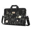 Picture of MOSISO Laptop Bag for Women, 15 inch Computer Bag Compatible with MacBook, HP, Dell, Lenovo, Asus, Notebook, 15.6 inch Laptop Messenger Shoulder Sleeve with Strap, Retro Flower