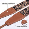 Picture of Padwa Lifestyle Cork Camera Strap - 2" Top Layer Cowhide Head Camera Straps for Photographers,Natural Log Crackle Art Print Style,Soft Chamois Velvet Padded Strap Quick Release fits All Cameras