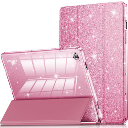 Picture of INFILAND Case for Galaxy Tab A9 Plus 5G, Glitter Cover with Sparkly Clear Back for Samsung Galaxy Tablet A9+/A9 Plus 11 Inch 2023 Model (SM-X210/X216/X218)[Auto Wake/Sleep] for Girls Kids Pink