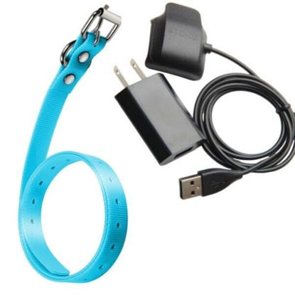Picture of KELEFET Charger Clip USB Plug for Garmin Delta Sport Delta Upland Delta XC 3/4-Inch Collar Strap for Garmin Delta Series (Lake Blue)