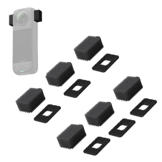 Picture of Fotoleey Mic Wind Muff for Insta360 X4 - Microphone Noise Reduction Windscreen Foam for Insta360 X4, 6 pcs in Pack