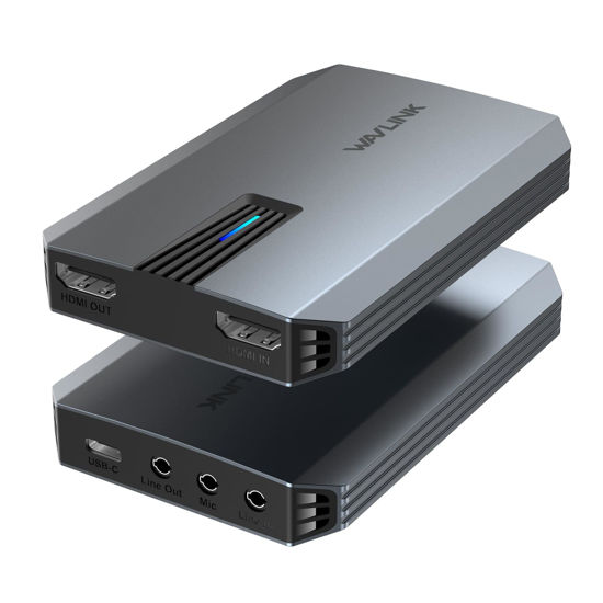 Picture of WAVLINK 4K30/2K60/1080p120 Capture Card, Up to 4K60 HDR10/ 2560x1440@144hz/ 1080p@240hz passthrough on PS5, PS4, Xbox Series X and S, Xbox One,in OBS and More,Ultra-Low Latency,Widely Compatible