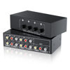 Picture of RCA Switch 4 in 1 Out Composite Video L/R Audio Selector Box 4X1, BolAAzuL 4-Way RCA Switcher - 4 Port AV Selector Switch - Plug & Play for Wii PS2 Xbox DVD STB HDTV