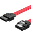 Picture of CableCreation SATA III Cable, [2-Pack] 18-inch SATA III 6.0 Gbps 7pin Female to Female Data Cable with Locking Latch, Red,1.5FT