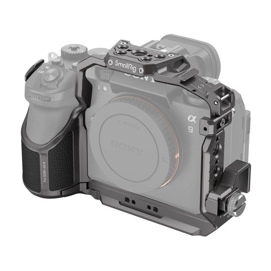 Picture of SmallRig Camera Cage for Sony Alpha 9 III, Fits Plate for Arca-Type, Compatible with RS 2/RSC 2/RS 3 Stabilizer, with a Cable Clamp for HDMI, Cold Shoe, QD Socket, NATO Rail and Threaded Holes -4533