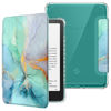 Picture of Fintie Case for 7" All-New Kindle Paperwhite (12th Generation, 2024) and Kindle Colorsoft Signature Edition, Ultra Clear Soft Light Transparent TPU Back Cover Auto Wake/Sleep, Emerald Marble
