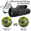 Picture of 12x42 Monocular Telescope for Adults, High Powered HD Compact Monoculars Portable Handheld Telescope with BAK4 Prism FMC Lens for Hiking Bird Watching Camping Travel Concerts