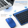 Picture of TopMate Wireless Keyboard and Mouse Ultra Slim Combo, 2.4G Silent Compact USB Mouse and Scissor Switch Keyboard Set with Cover, 2 AA and 2 AAA Batteries, for PC/Laptop/Windows/Mac - Blue Black