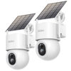 Picture of AOSU Solar Security Cameras Wireless Outdoor - 3K 5MP Home Security Camera, 360° Panoramic View, 400-Lumen Floodlight Camera, Color Night Vision, WiFi Camera, Auto Tracking, AI Human Detection(2 Pack)