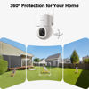 Picture of AOSU Solar Security Cameras Wireless Outdoor - 3K 5MP Home Security Camera, 360° Panoramic View, 400-Lumen Floodlight Camera, Color Night Vision, WiFi Camera, Auto Tracking, AI Human Detection(2 Pack)