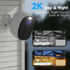 Picture of 4PCs 2K Security Camera Wireless Outdoor, Solar Camera for Home Security, Battery Powered WiFi Security Cameras with Color Night Vision, AI Motion Detection, 2-Way Audio, IP65, SD/Cloud, Works Alexa