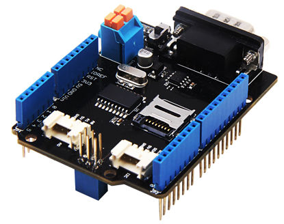 Picture of Seeed Studio CAN-Bus Shield V2 Compatible with Arduino for Controller and Transceiver, Arduino Shield Adopts MCP2515 and MCP2551.