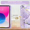 Picture of Soke for iPad 10th Generation Case with Keyboard 10.9 Inch 2022-7 Color Backlight Wireless Detachable Folio Stand Keyboard Cover with Built-in Pencil Holder for iPad 10th Gen, Lilac Marble