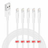 Picture of [ MFi Certified ] 5Pack 10ft iPhone Charger Cable, Long Lightning Cable 10 Foot, High Fast 10 Feet iPhone Charging Cable Cord Connector for iPhone 12 Mini 12 Pro Max 11 Pro MAX XS Xr X 6 AirPods