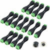 Picture of exgoofit DC Power Connector 15 Pairs 12V Male+Female 2.1x5.5MM DC Power Jack Plug Adapter Connector for CCTV Camera and LED Strip Light