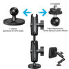 Picture of Keuvirya Fish Finder Mount, 1" Ball Mount w/Aluminum Long Arm Extension, AMPS Round Plate for GPS/Boats/Vehicle, T-Bolt Attachment for Track Mount & Backup Camera Monitor, B Size Compatible with RAM