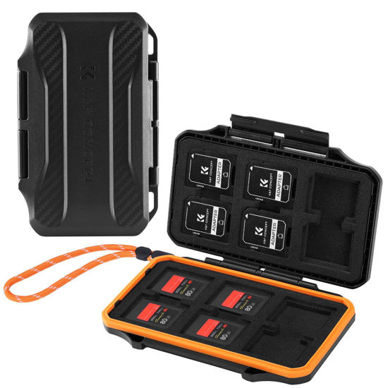 Picture of K&F Concept 24 Slots Memory Card Case, Water-Resistant Shockproof Memory Card Holder Storage Carrying Case for 12 SD SDXC SDHC Cards, 12 CFexpress Type A Cards