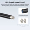 Picture of Nitze 15mm Rods 8 Inches, 15mm Aluminum Alloy Rod with M11 Female Thread (2 Pcs) - R15-200