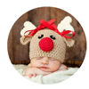 Picture of Coberllus Newborn Baby Photography Props Photo Props Outfits Crochet Christmas Deer Hat for Boys Girls Photography Shoot