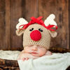 Picture of Coberllus Newborn Baby Photography Props Photo Props Outfits Crochet Christmas Deer Hat for Boys Girls Photography Shoot