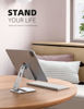 Picture of Lamicall Tablet Stand, Foldable Holder - Adjustable Tablet Dock, for 4.7" - 13" Tablet, Such as iPad Pro 11/10.5/12.9, Mini, Air, Galaxy Tabs, Kindle, Silver