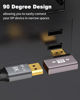 Picture of Duttek 8K Right Angle Displayport Adapter, Displayport Extender Adapter 32.4Gbps, DisplayPort Male to Female Adapter (8K/60Hz, 4k/144Hz) for PC, Laptop 2Pack